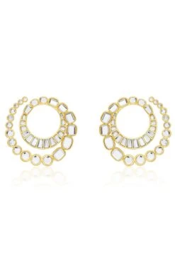 Isharya Gold-Mirror Beauty Earrings 6 Isharya Gold-Mirror Beauty Earrings -Inca Sales Store 201223ia12 2