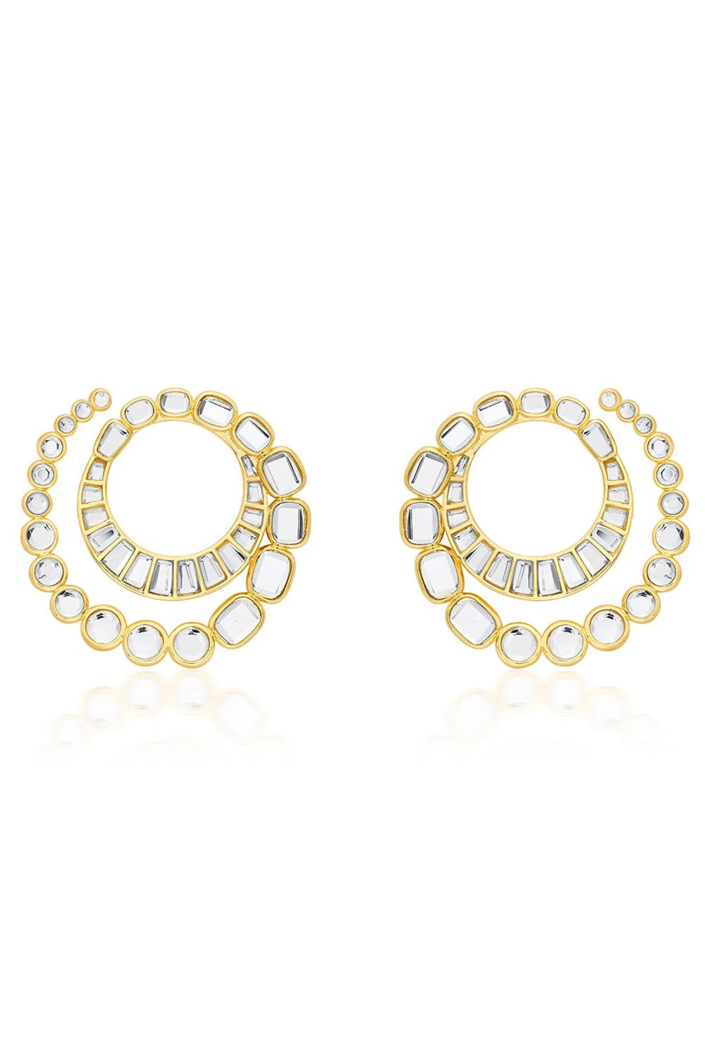 Isharya Gold-Mirror Beauty Earrings 4 Isharya Gold-Mirror Beauty Earrings - Image 2