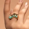 Isharya Luminous Zig-Zag Emerald-Mirror Ring -Inca Sales Store 201223ia57 1