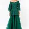 Asira Emerald Green Embellished Peplum & Sharara -Inca Sales Store 2012asr3 1