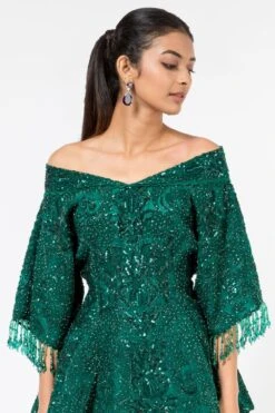 Asira Emerald Green Embellished Peplum & Sharara -Inca Sales Store 2012asr3 2
