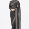Nakul Sen Black Chiffon Sari With Sequins Bandhni -Inca Sales Store 2012ense 0094836 1