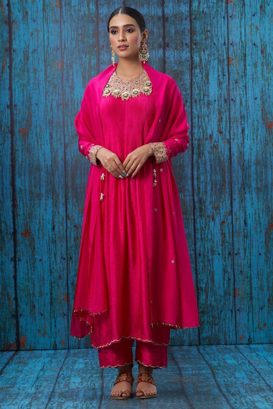 Niti Bothra Pink Hand Embellished Kurta Set 3 Niti Bothra Pink Hand Embellished Kurta Set