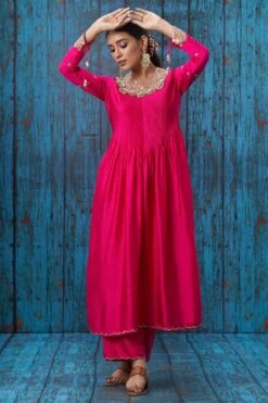 Niti Bothra Pink Hand Embellished Kurta Set 6 Niti Bothra Pink Hand Embellished Kurta Set -Inca Sales Store 202nbd1 2
