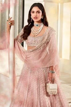Ridhi Mehra Onion Pink Embroidered Lehenga Set -Inca Sales Store 204rm14 2