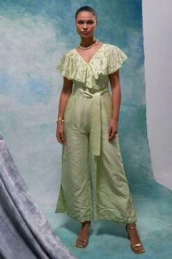 Sakshi Khetterpal Pistachio Frill Jumpsuit