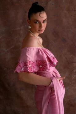 Sakshi Khetterpal Candy Pink Off-shoulder Jumpsuit -Inca Sales Store 20723sk19 3