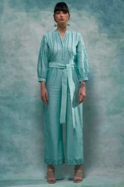 Sakshi Khetterpal Aqua Ice V-neck Jumpsuit