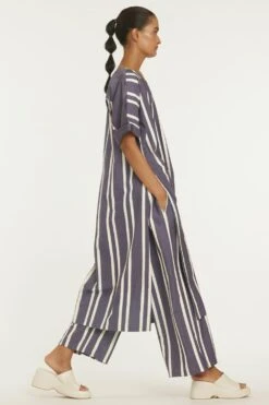 Three Grey Striped Kaftan Set 6 Three Grey Striped Kaftan Set -Inca Sales Store 208three6 2