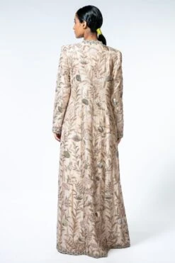 Anamika Khanna Pale Pink Embroidered Long Jacket Set -Inca Sales Store 209ak4 4