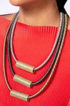CVH Three Layered Spring Steel Necklace -Inca Sales Store 209cvh11 2