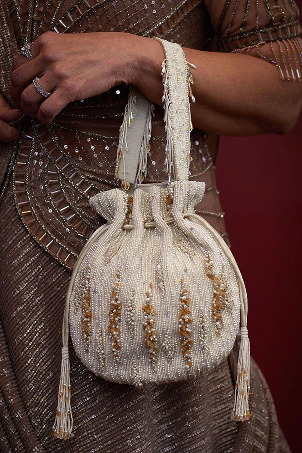 Lovetobag Nora Ivory Potli Bag 3 Lovetobag Nora Ivory Potli Bag