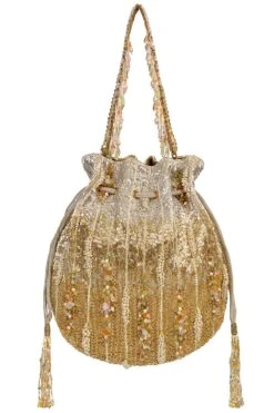 Lovetobag Gold Nora Potli Bag -Inca Sales Store 209lb114 2