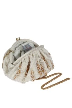 Lovetobag Ivory & Gold Nora Clutch -Inca Sales Store 209lb116 4