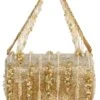 Lovetobag Gold Clutch With An Embellished Handle 1 Lovetobag Gold Clutch With An Embellished Handle -Inca Sales Store 209lb123 1