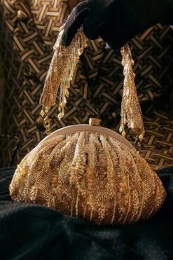 Lovetobag Nora Peerless Gold Clutch