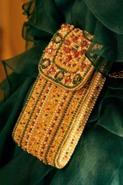 Lovetobag Amara Red & Emerald Green Mobile Pouch