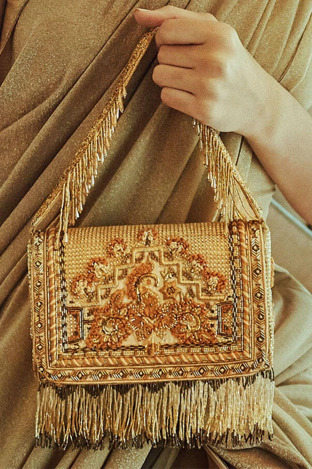 Lovetobag Kaleen Gold Flapover Clutch 3 Lovetobag Kaleen Gold Flapover Clutch