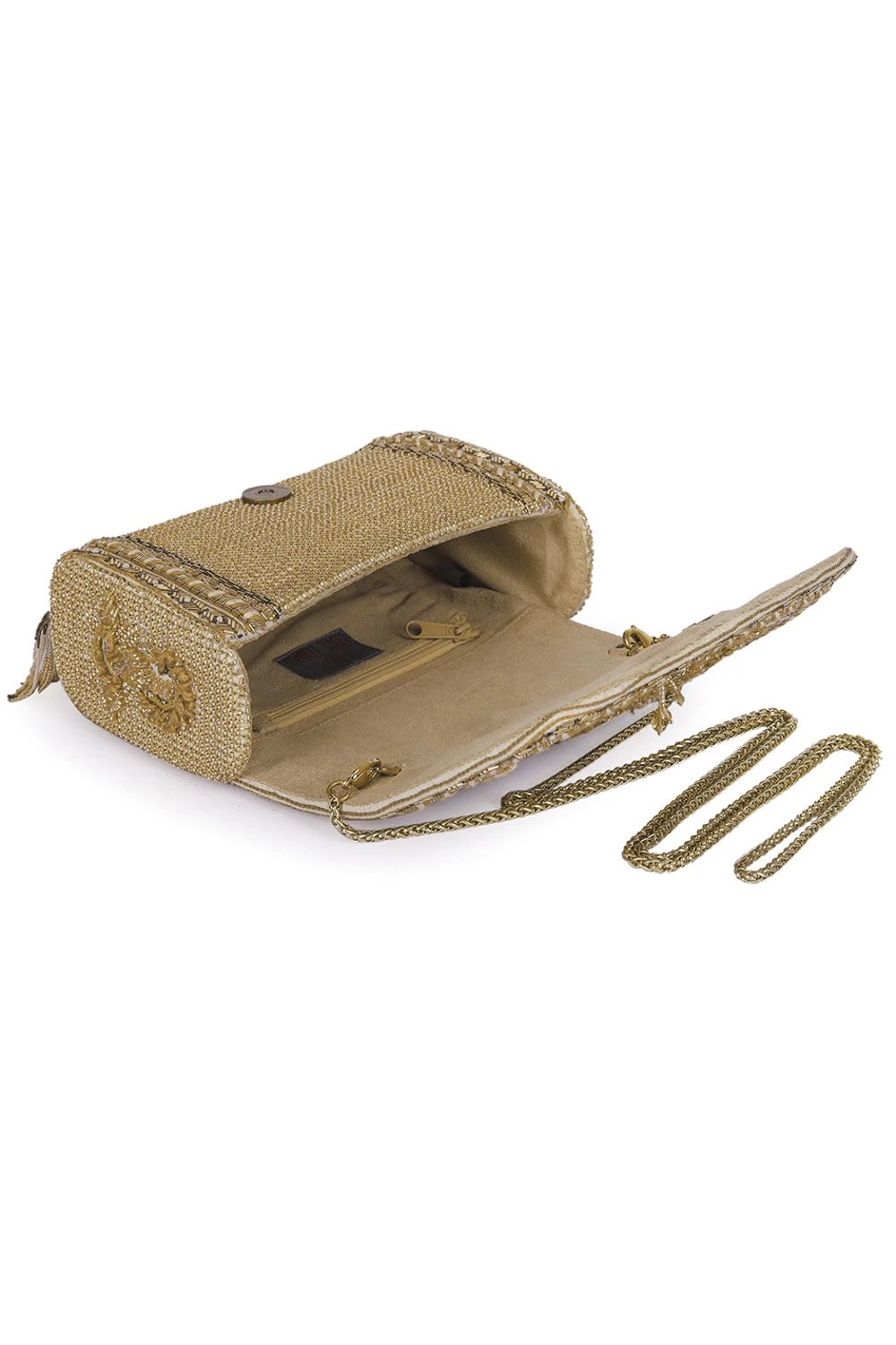 Lovetobag Kaleen Gold Flapover Clutch 6 Lovetobag Kaleen Gold Flapover Clutch - Image 4