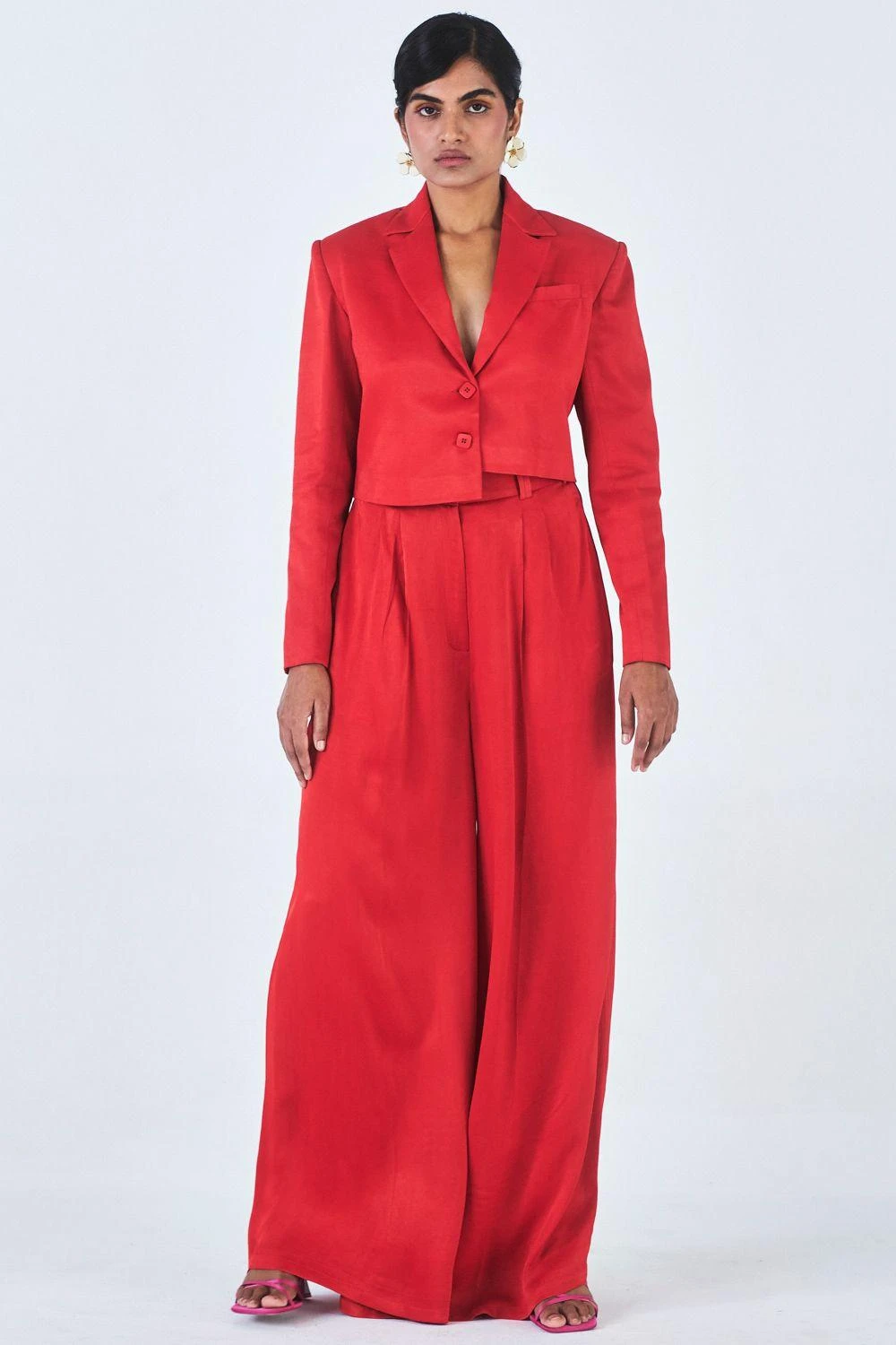 Little Things Red Cropped Jacket Set 3 Little Things Red Cropped Jacket Set