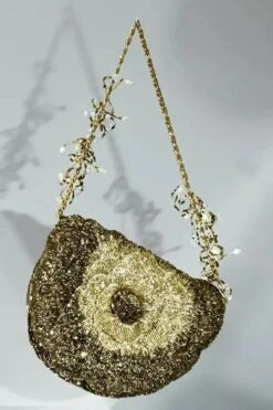 Doux Amour Vintage Gold Rosalind Beaded Sling