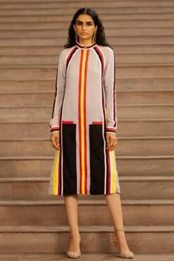 AK-OK By Anamika Khanna Grey Striped Jacket