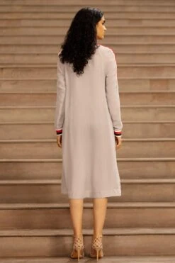 AK-OK By Anamika Khanna Grey Striped Jacket -Inca Sales Store 2108akok158 5