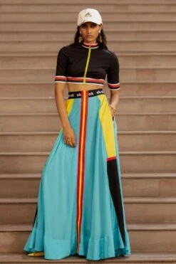 AK-OK By Anamika Khanna Teal Lehenga Skirt Set