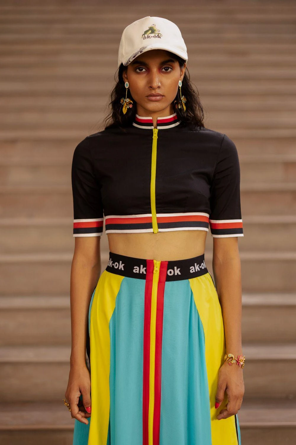 AK-OK By Anamika Khanna Teal Lehenga Skirt Set 6 AK-OK By Anamika Khanna Teal Lehenga Skirt Set - Image 4