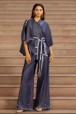 AK-OK By Anamika Khanna Blue Denim Cape