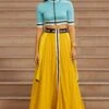 AK-OK By Anamika Khanna Yellow Lehenga Skirt Set -Inca Sales Store 2108akok170 1