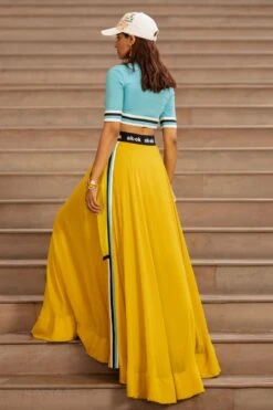 AK-OK By Anamika Khanna Yellow Lehenga Skirt Set -Inca Sales Store 2108akok170 5