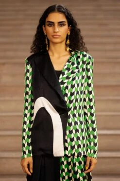 AK-OK By Anamika Khanna Geo Print Blazer Set -Inca Sales Store 2108akok190 4