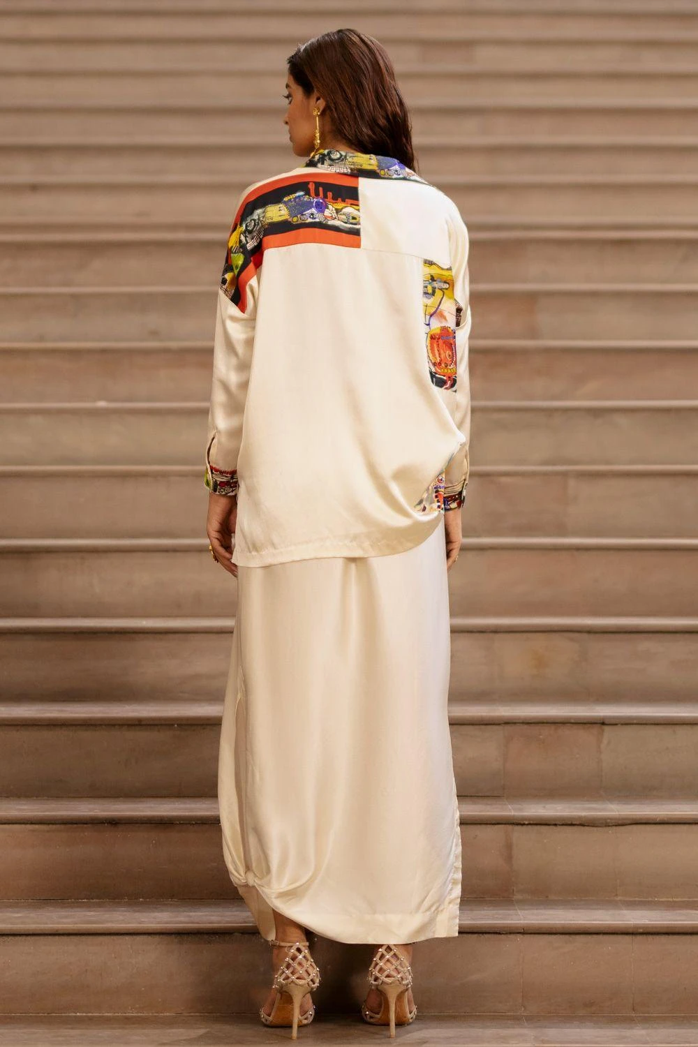 AK-OK By Anamika Khanna Graphic Printed Shirt With Lungi Skirt 7 AK-OK By Anamika Khanna Graphic Printed Shirt With Lungi Skirt - Image 5