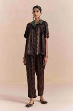 Sunira Designs Black Mrida Texture Shirt