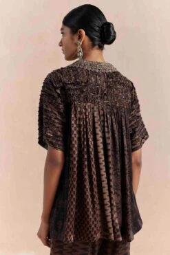 Sunira Designs Black Mrida Texture Shirt -Inca Sales Store 211023sm30 4