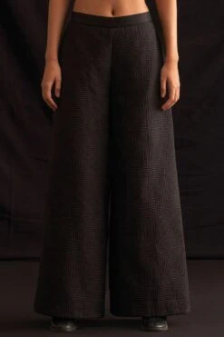 Amrich Mika Woven Silk Quilted Wide Leg Trousers -Inca Sales Store 211123ach10 2
