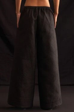 Amrich Mika Woven Silk Quilted Wide Leg Trousers -Inca Sales Store 211123ach10 5
