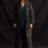 Amrich Keiko Woven Silk Quilted Oversized Coat