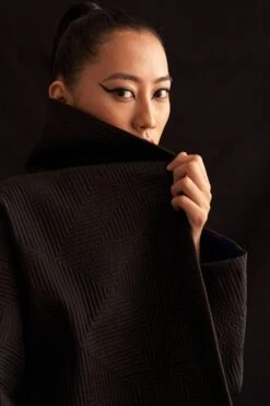 Amrich Keiko Woven Silk Quilted Oversized Coat -Inca Sales Store 211123ach15 4