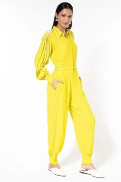 Bodice Lime Green Pleated Jumpsuit -Inca Sales Store 2111bo22 3