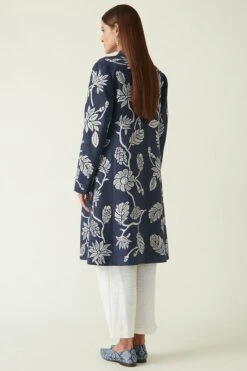 Payal Pratap Navy Gede Embroidered Jacket -Inca Sales Store 2111ppj14 5
