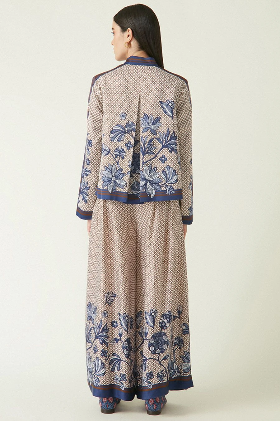 Payal Pratap Brown Garut Printed Jacket 7 Payal Pratap Brown Garut Printed Jacket - Image 5