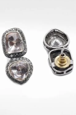 Sangeeta Boochra Silver Nahal Moissanite Earrings -Inca Sales Store 2111sb30 2