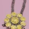 Sangeeta Boochra Silver Aafreen Coin Necklace -Inca Sales Store 2111sb5 1