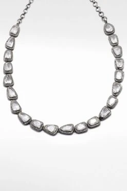 Sangeeta Boochra Silver Moissanite Cyra Necklace -Inca Sales Store 2111sb9 3