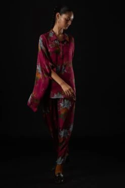 YAVI Wine Floral Printed Shirt -Inca Sales Store 2111yavi76 3