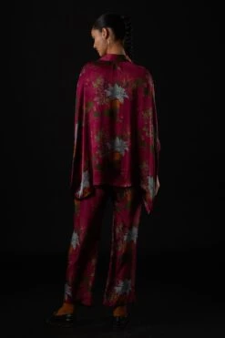 YAVI Wine Floral Printed Shirt -Inca Sales Store 2111yavi76 4