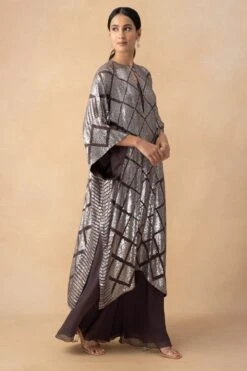 Nakul Sen Grey Embellished Kaftan Set -Inca Sales Store 21123ns1 2