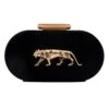 Sabyasachi Black Velvet Royal Bengal Minaudiere Clutch